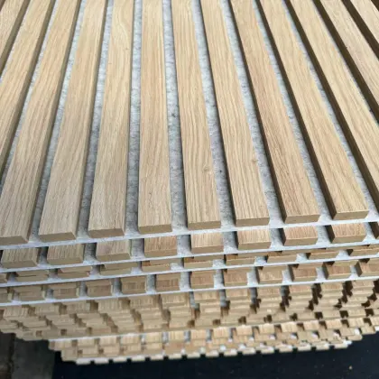 Wholesale Cheap Sound Absorbing MDF Wood Slat Veneer Panels Acoustical