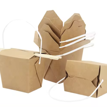 Portali di grado alimentare Kraft Paper Picnic Takeaway Packaging Boxes