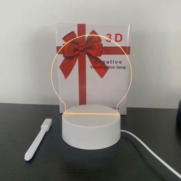 एलईडी लाइट के साथ क्रिएटिव 3 डी DIY ऐक्रेलिक मैसेज नोट बोर्ड