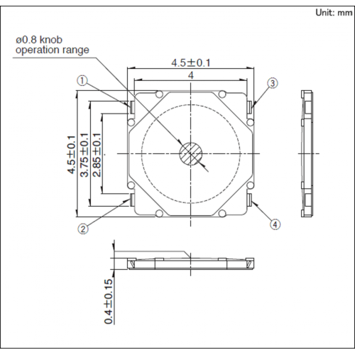 3.0 × 2.0mm Saklar Sentuh Kecil