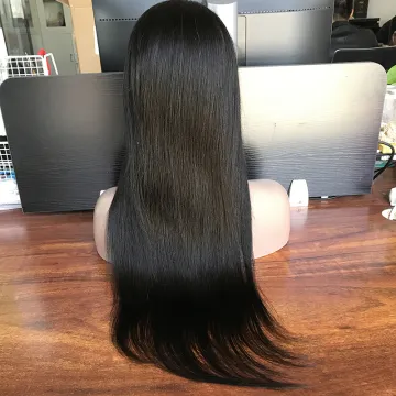 Middle Part Lace Front Silky Straight Women Wig,Remy Brazilian Straight Human Hair Lace Front Wig,100% Virgin Hair Straight Wig