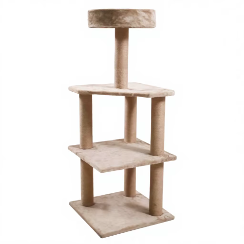 Grande casa de árvore de gato de lã de luxo torre arranhador centro de atividades internas multicamadas condomínio de dormir durável caixa de móveis para animais de estimação