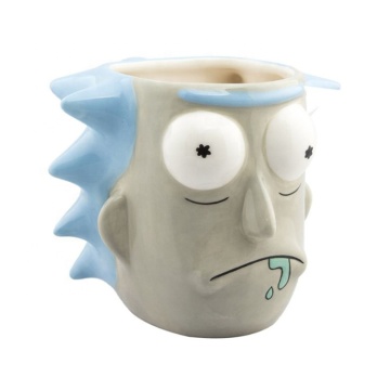 Keramik Handfarbe 3D Comited Coffee Becher Tassen für Kindergeschenke