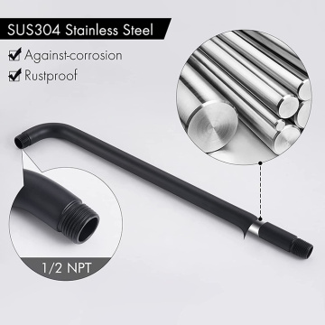 Set faucet shower hujan hitam matte modern