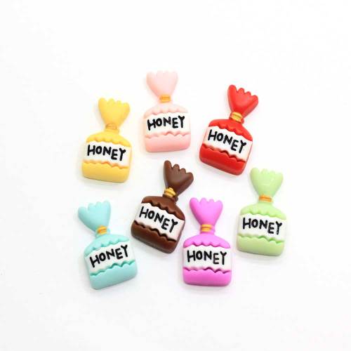 Kawaii Sweet Honey MILCH Candy Resin Flatback Cabochons Miniatur Lebensmittel DIY Scrapbooking Anhänger Verschönerung Großhandel