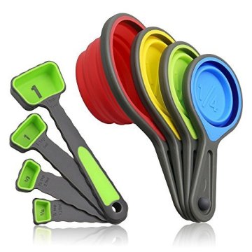 Collapsible Measuring Cups and Measuring Spoon Set
