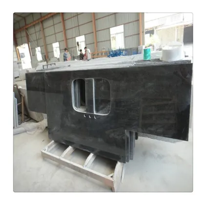 Honed Finish Black Pearl Granite and Saint Gabriel Granite Slabs