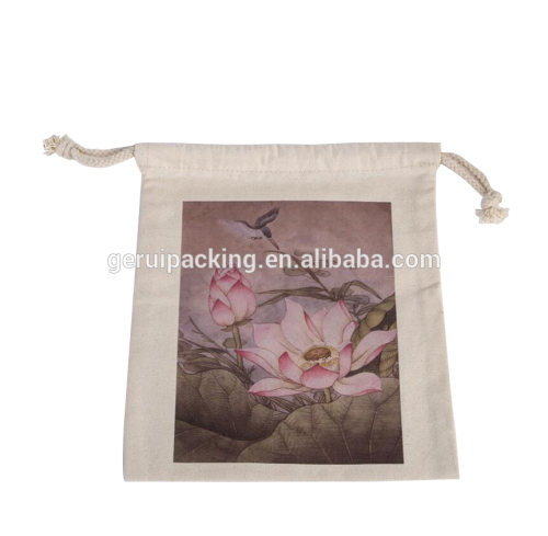 cheap original drawstring cotton bag printed customized logo