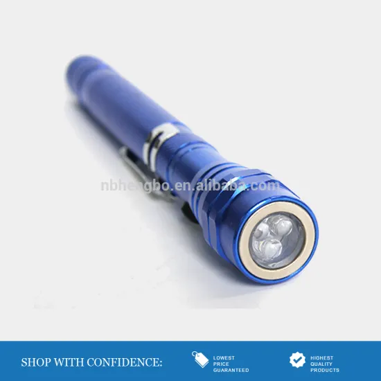Rechargeable Led Flashlight Torch Telescoping Retractable Work Light