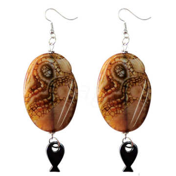 Natural Gemstone Agate Earring