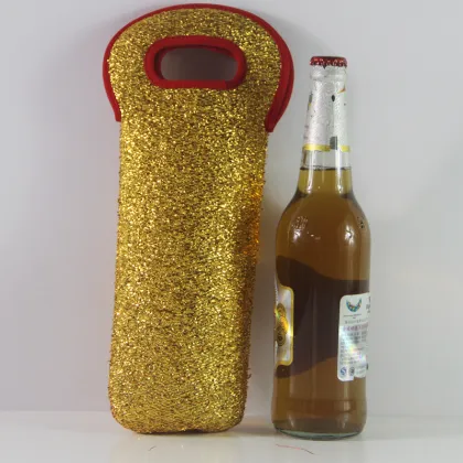 Factory Waterproof Golden Custom Neoprene Wine Holders