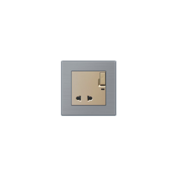 A9 series 1 gang switch and 2 pin socket with neon