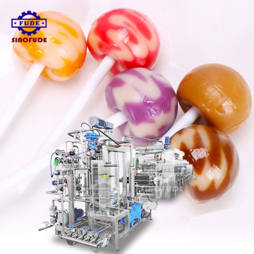 Palla automatica ad alta efficienza piatta caramelle dure lecca lecca lecca rotazione della linea di produzione di macchine