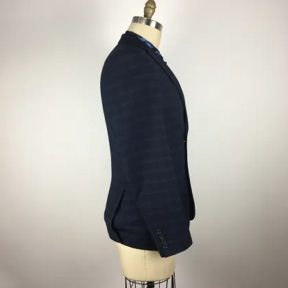 Men's Royal Blue Plaid Suit