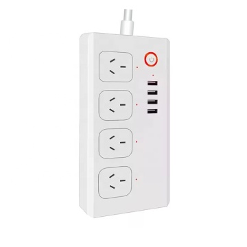 Trending 2024 New arrivals: Four Outlet Smart Power Socket Plug - European Zigbee Smart Socket Wifi EU