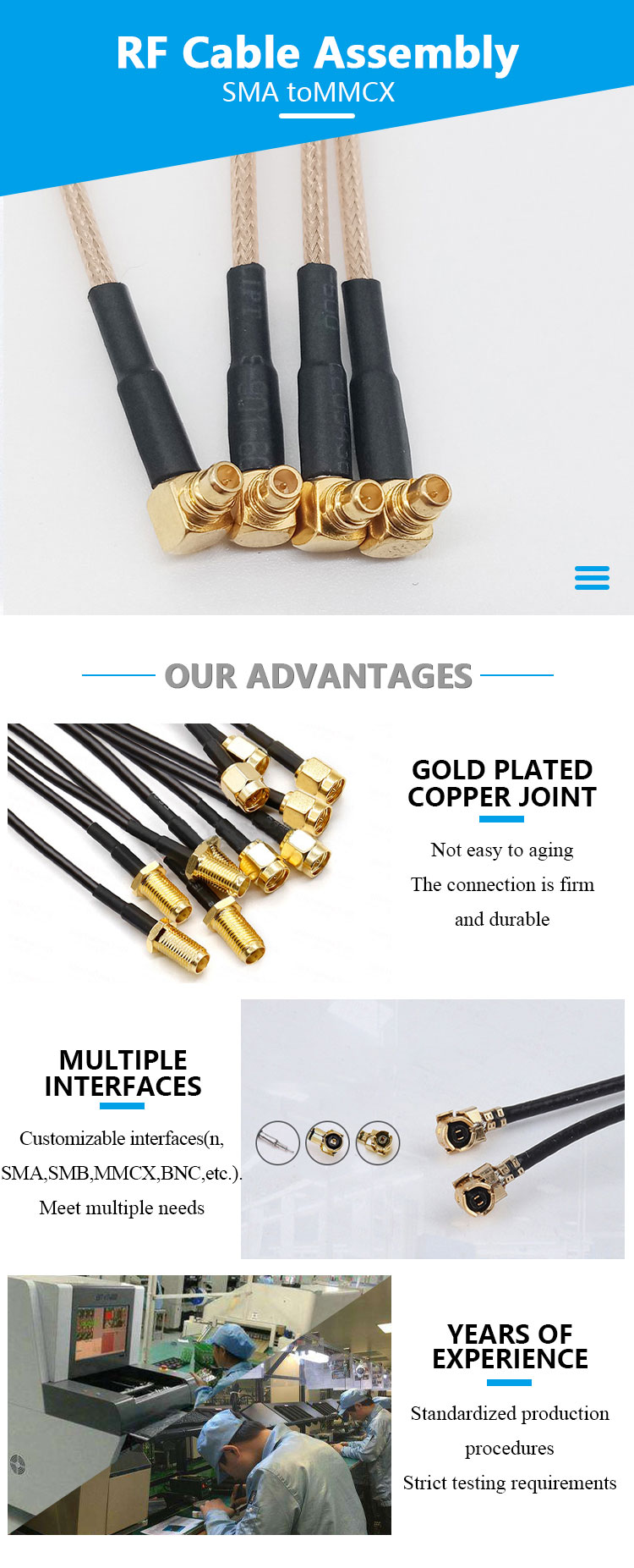 SMA IPEX Connector Cable
