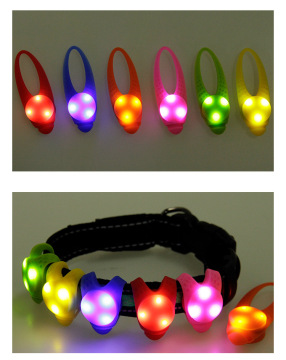 Safety Flashing Blinking Luminous Warning Light Silicone Rubber Pendant Light For Pet Dog Puppy Necklace
