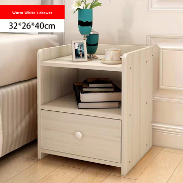 Modern Wood Warm White Nightstand: A Stylish Storage Solution for Your Bedroom