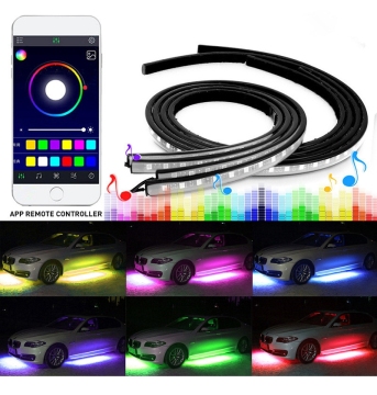 Neon RGB LED Car Chassis Strip with Remote Control Ambience Light