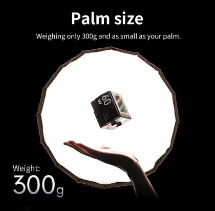ZHIYUN MOLUS G60 COB 60W Pocket LED Light for Video Photography and Outdoor Shooting