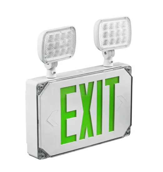 UL Listed Outdoor LED Exit Light Emergency Combo for Wet Locations: JLWPEC1GW