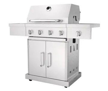 Four Burner Stainless Steel Barbecue Grill