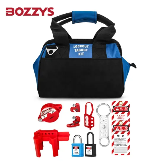 Industrial Lockout Pouch Set with Safety Padlock for Equipment Overhaul