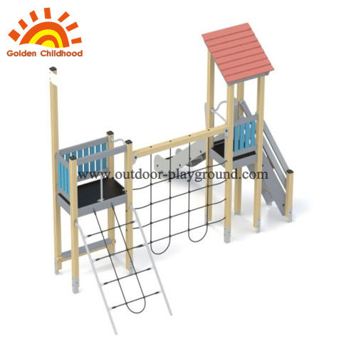 Hpl playground wooden slide climb panel