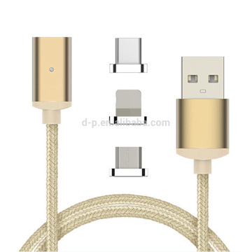 hot products magnetic usb cable for mirco type c braided data transfer and charger cable for smartphones