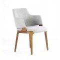 Nordic Style Dining Room Furniture Simple Design Ash Solid Wood Dining Chair Padded Seat for Commercial Restaurant