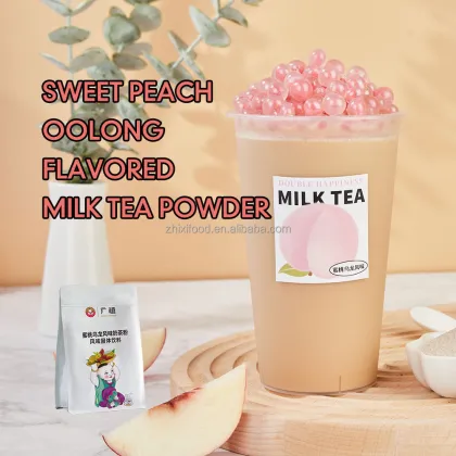 2022 New Milk Tea Powder Arrivals: 1kg Sweet Peach Flavor Bubble Tea Mix