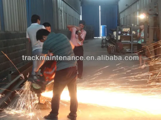 portable rail cutting machine with petrol engine