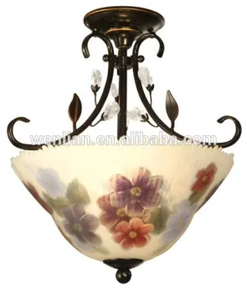Tropical tiffany style ceiling light,bronze ceiling light for living room