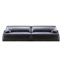 Modernes Lederschwarzsofa