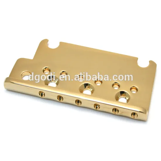 Professional custom high precision gold/chrome plated guitar bridge plate