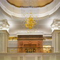 Luxury yellow ball glass led chandelier pendant lamp