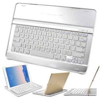 2016 new arrival silver ultra thin aluminum bluetooth keyboard for ipad pro 12.9" wireless keyboard