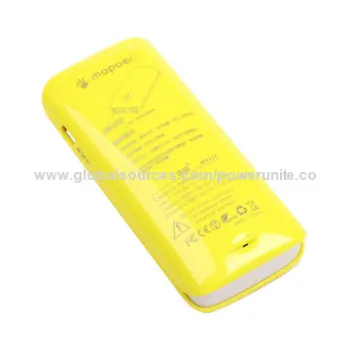 Dual USB Port Portable Power Bank/Backup Battery for Cellphones with 4,400mAh Capacity