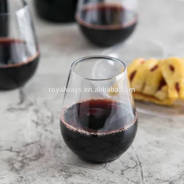 high quality tritan stemless red wine glass