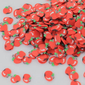 Miniature taille minuscule doux charmes 5mm forme rouge polymère argile Nail Art ongles bricolage décoration accessoires
