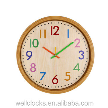 Horloge murale en plastique de forme ronde pour décoration de maison