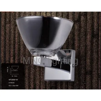 high quality glass shade chrome metal wall lamps indoor wall lighting