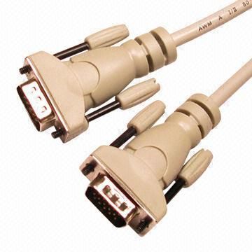 VGA-Kabel-Montage mit Nickel-plated Audio-Steckverbinder, kundenspezifische Längen werden akzeptiert
