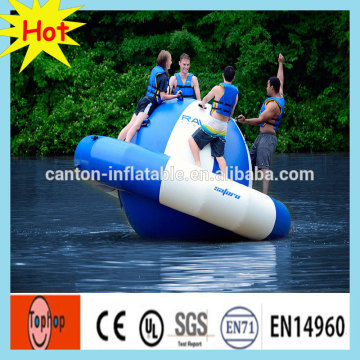 Factory Price Dia2.5m Blue and White Crazy Water Toys Inflatable Saturn Rocker Water Amusement Equipment for Sale