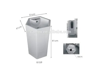 ceramic pedestal basin artistic bathroom washbasin