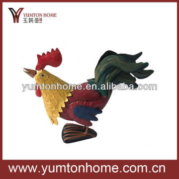 Metal handmade decorative colorful rooster