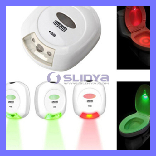 New Arrive Toilet Light LED Infrared Motion Sensor Green Red Bathroom Lamp Battery (LED-707)