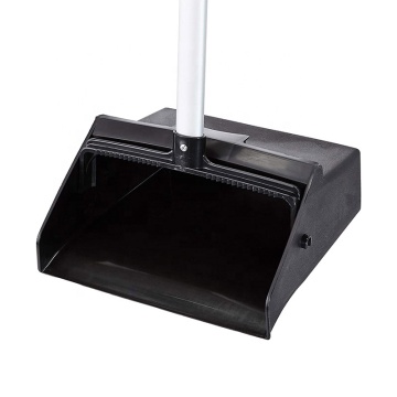 Commercial Outdoor Household Black Plastic Dust Pan and Broom Set
