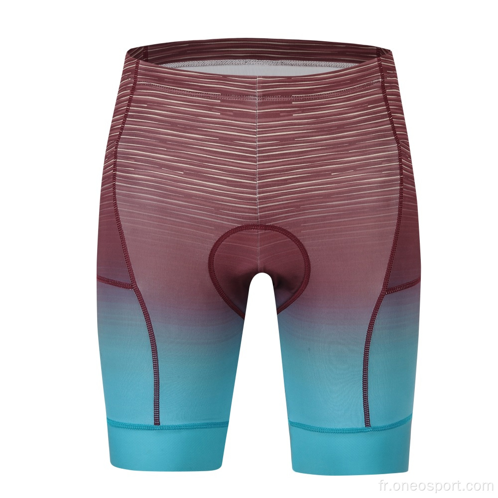 Shorts d'équipe professionnelle féminine sublimation short cycliste imprimé