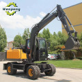 6.5Ton Compact Wheel Excavator With Kubota Engine